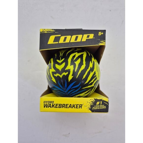 Coop Hydro Wake Breaker Water Football Neon Yellow Black Blue Size 5+ - Picture 1 of 5